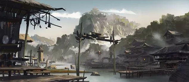 刀劍江湖之古風場景繪制