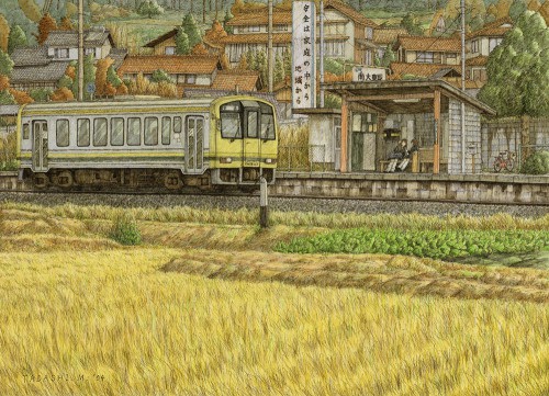 插畫師松本忠的日本郊區電車風光場景插畫推薦