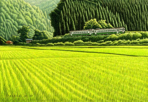插畫師松本忠的日本郊區電車風光場景插畫推薦
