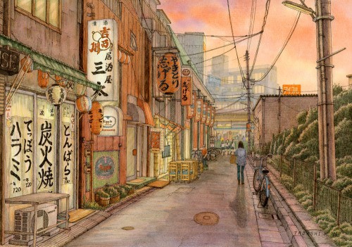 插畫師松本忠的日本郊區電車風光場景插畫推薦