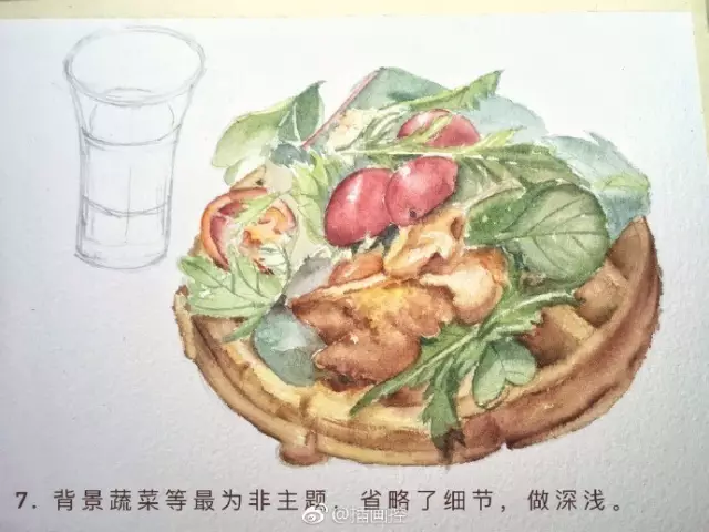 淡彩華夫餅插畫教程