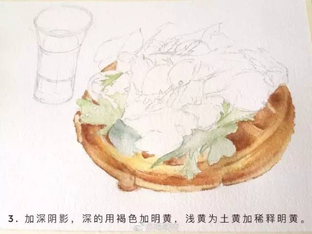 淡彩華夫餅插畫教程