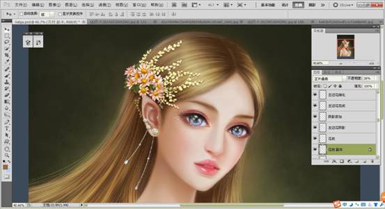 唯美風格作品《畫中仙》插畫繪制教程