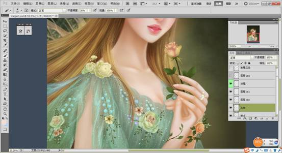 唯美風格作品《畫中仙》插畫繪制教程