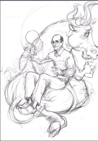 大雄手繪插畫過程