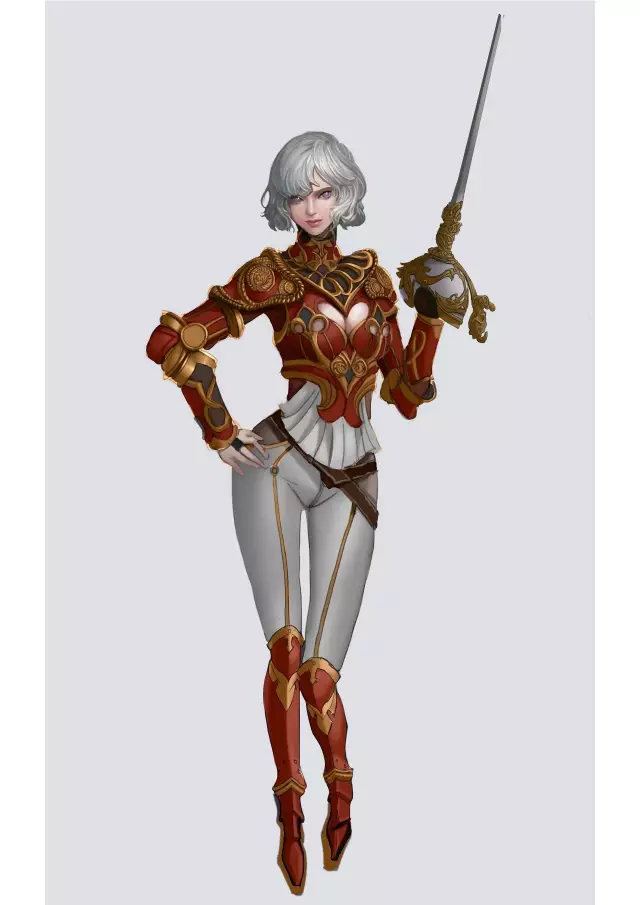 原畫教程之女劍客人物設定