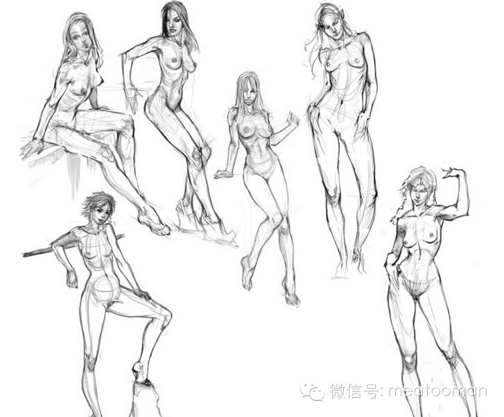 原畫基礎教程之人體動態之線稿