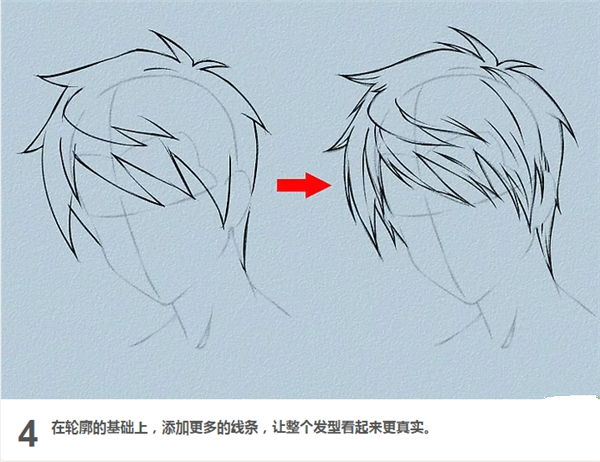 漫畫男生頭發簡單畫法