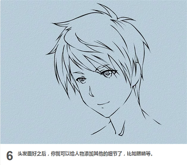 漫畫男生頭發簡單畫法