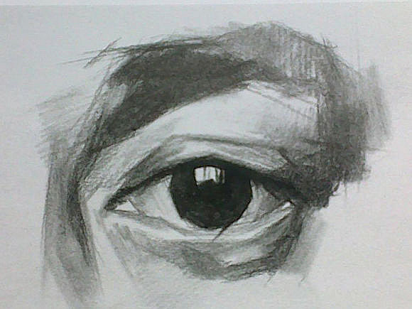 素描眼睛的畫法:素描眼睛結構解析圖文步驟