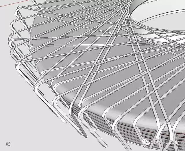 鳥巢無插件3D建模教程