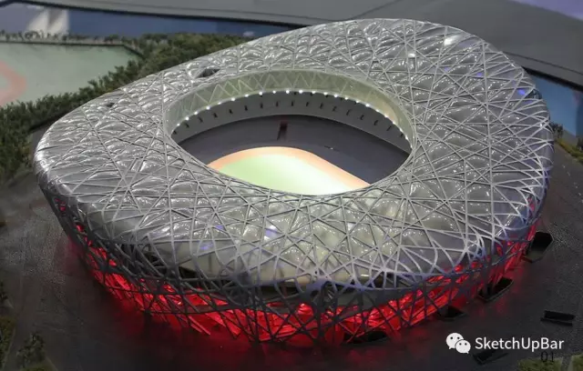 鳥巢無插件3D建模教程