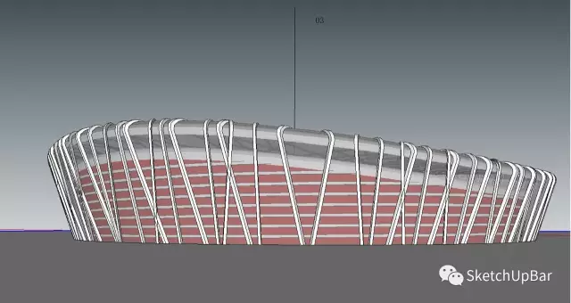 鳥巢無插件3D建模教程