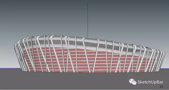 鳥巢無插件3D建模教程