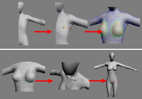3DMAX建模教程之女性角色模型