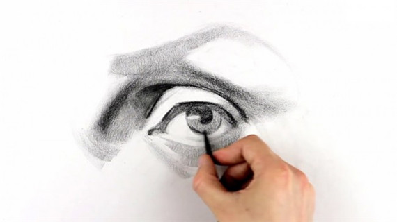 素描眉毛與眼睛的畫法