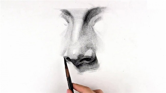 素描鼻子畫法步驟圖片教程