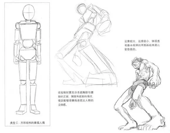 漫畫入門之初學漫畫人物結構圖