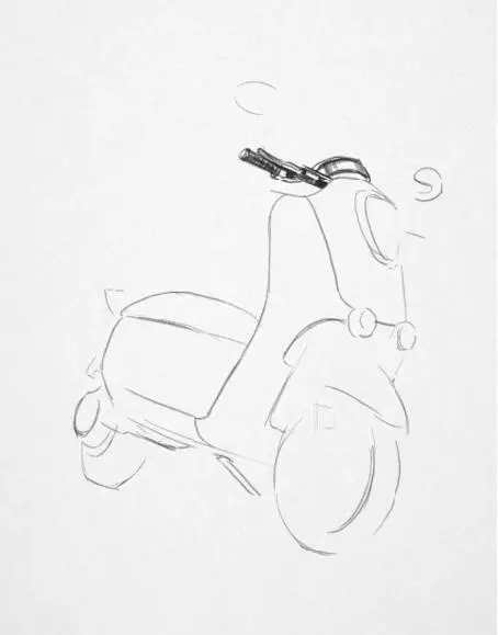 零基礎可愛的踏板車繪畫教程