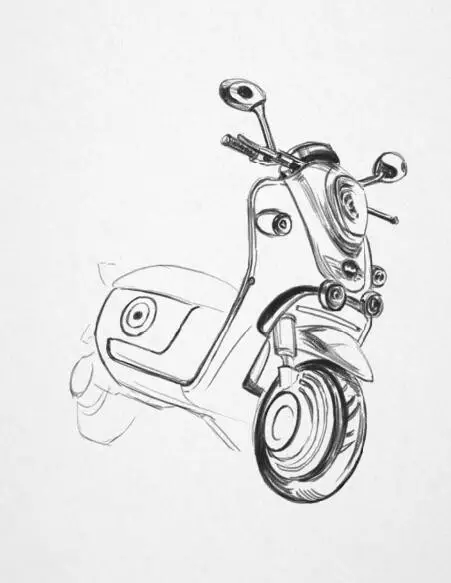 零基礎可愛的踏板車繪畫教程