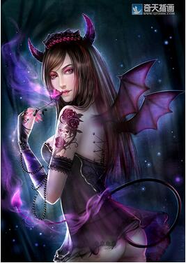 奇天CG學院,奇幻插畫,性感小惡魔