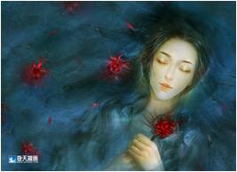 奇天CG學院,奇幻插畫,水女