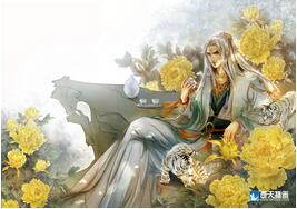 奇天CG學院,奇幻插畫,水墨生肖之白虎