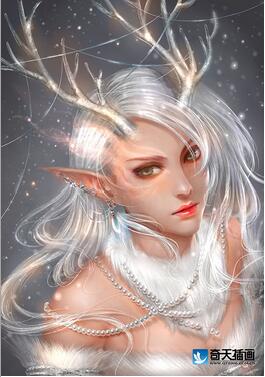 奇天CG學院,奇幻插畫,白鹿
