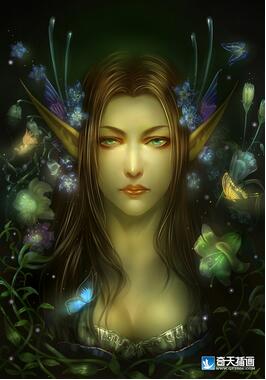 奇天CG學院,奇幻插畫,花女王