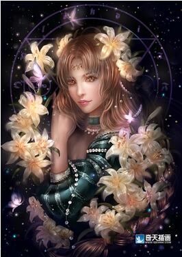 奇天CG學院,奇幻插畫,魔法百合
