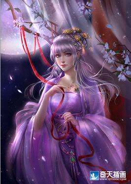 奇天CG學院,奇幻插畫,花前月下
