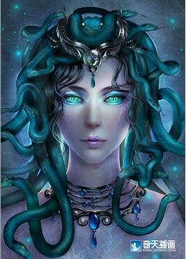 奇天CG學院,奇幻插畫,美杜莎
