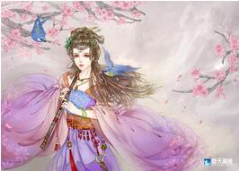 奇天CG學院,奇幻插畫,吹蕭引鳥