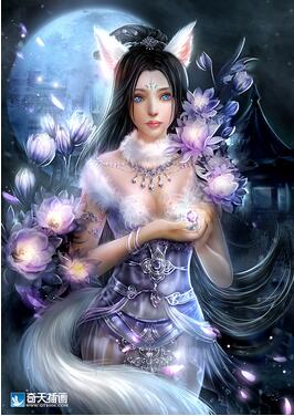 奇天CG學院,奇幻插畫,狐仙