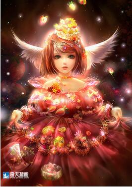 奇天CG學院,奇幻插畫,蛋糕女孩
