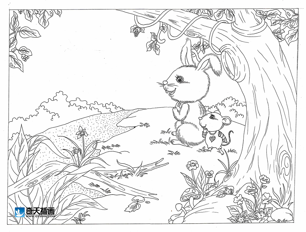 奇天CG學院,手繪插畫,找春天