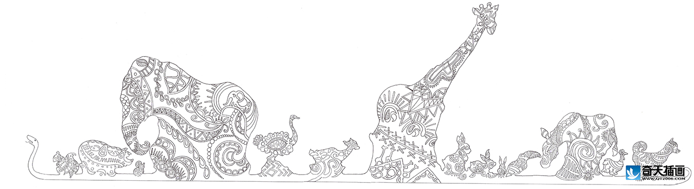 奇天CG學院,手繪插畫,吃動物的蛇