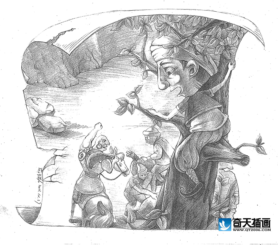 奇天CG學院,手繪插畫,阿里巴巴與四十大盜