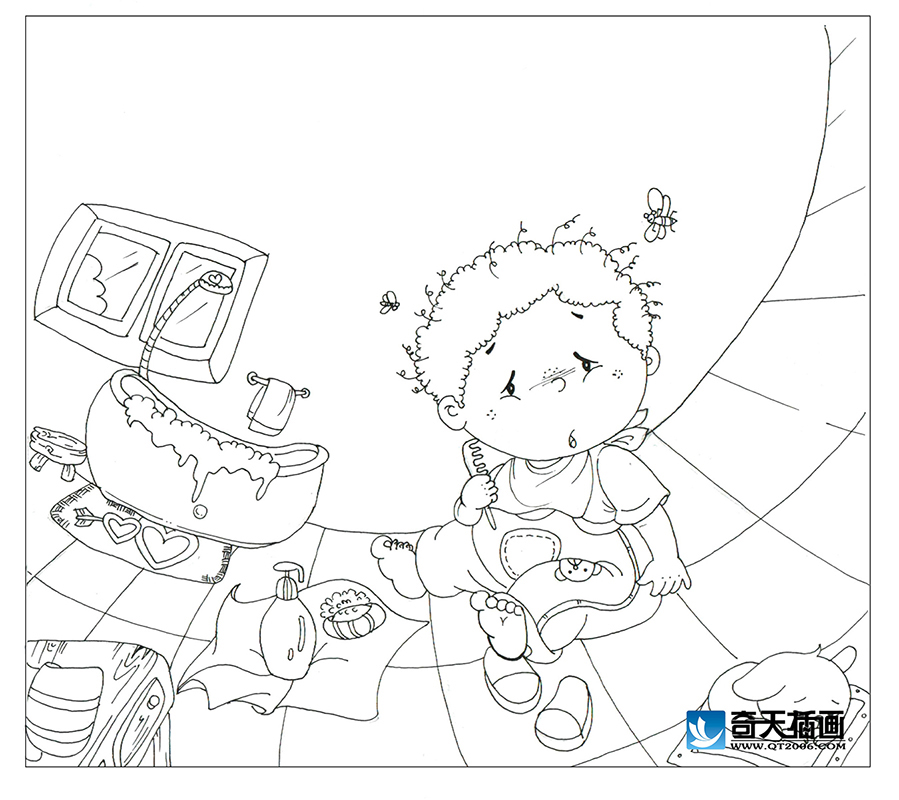 奇天CG學院,手繪插畫,寶寶