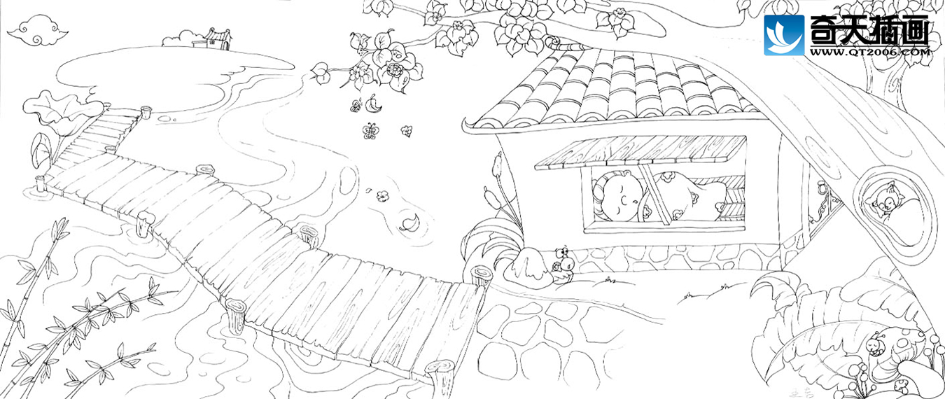 奇天CG學院,手繪插畫,春曉