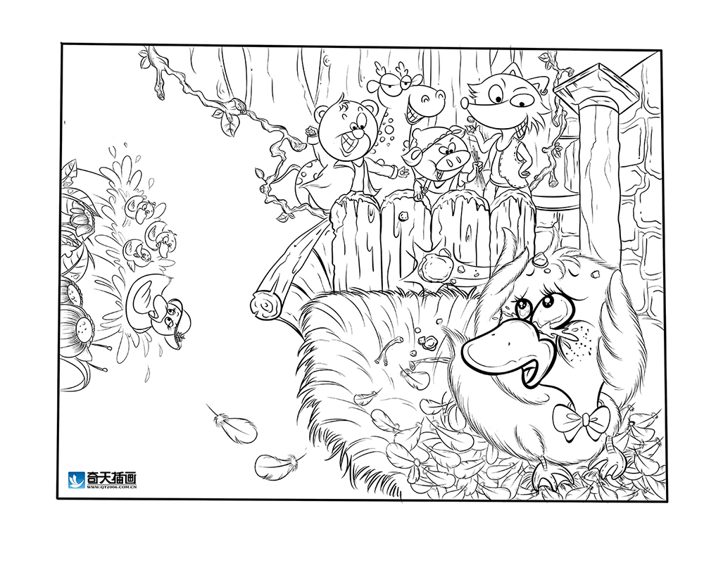 奇天CG學院,手繪插畫,丑小鴨