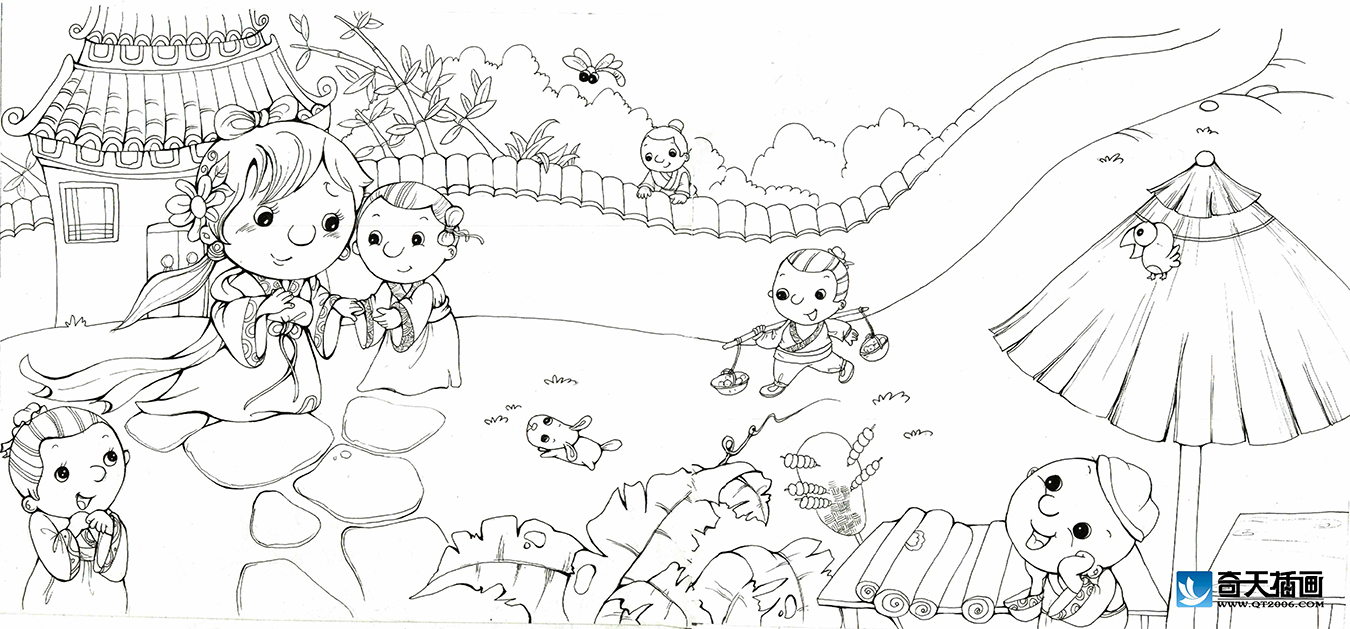 奇天CG學院,手繪插畫,東施效頻