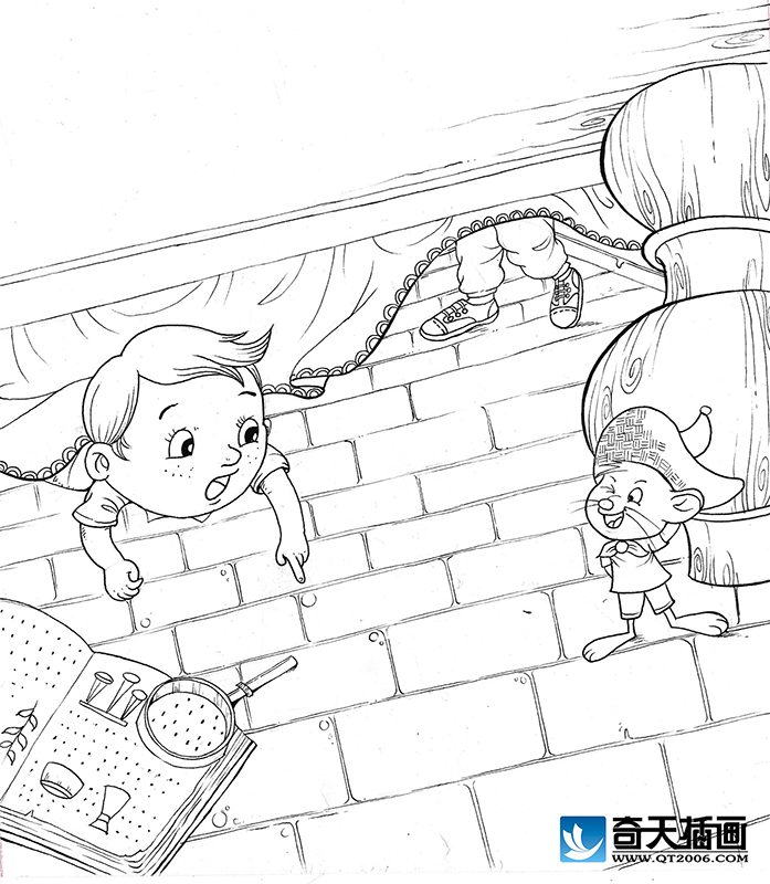 奇天CG學院,手繪插畫,找東西