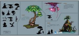 奇天CG學院,游戲場景,植物設計作品