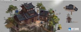 奇天CG學院,游戲場景,房子