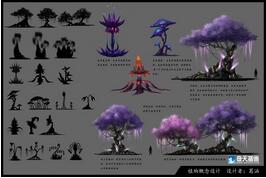 奇天CG學院,游戲場景,場景植物概念設計