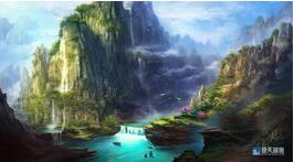 奇天CG學院,游戲場景,中國風大場景氣氛圖