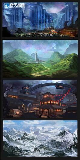 奇天CG學院,游戲場景,氣氛圖合1