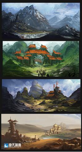 奇天CG學院,游戲場景,氣氛圖合