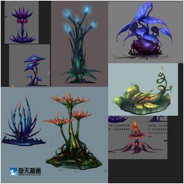 奇天CG學院,游戲場景,植物修改集合